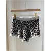 imageMakeMeChic Womens Crochet Knit Mini Shorts Micro Pajama Fuzzy ShortsGrey