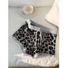 imageMakeMeChic Womens Crochet Knit Mini Shorts Micro Pajama Fuzzy ShortsGrey