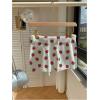imageMakeMeChic Womens Crochet Knit Mini Shorts Micro Pajama Fuzzy ShortsStrawberry Print