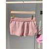 imageMakeMeChic Womens Crochet Knit Mini Shorts Micro Pajama Fuzzy ShortsWatermelon Pink