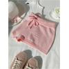 imageMakeMeChic Womens Crochet Knit Mini Shorts Micro Pajama Fuzzy ShortsWatermelon Pink