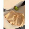 imageMakeMeChic Womens Crochet Knit Mini Shorts Micro Pajama Fuzzy ShortsYellow