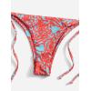 imageMakeMeChic Womens Halter Triangle Thong Bikini Sets High Cut Swimsuit Bathing Suit SwimwearBurnt Orange