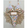 imageMakeMeChic Womens Halter Triangle Thong Bikini Sets High Cut Swimsuit Bathing Suit SwimwearMulticolored
