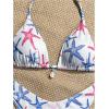 imageMakeMeChic Womens Halter Triangle Thong Bikini Sets High Cut Swimsuit Bathing Suit SwimwearStar Pink Blue