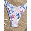 imageMakeMeChic Womens Halter Triangle Thong Bikini Sets High Cut Swimsuit Bathing Suit SwimwearStar Pink Blue
