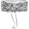 imageMakeMeChic Womens Lace Up Bandeau Bikini Top Printed Strapless Sleeveless Crop Tube Top Swimsuit Bathing SuitBlack and White