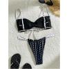 imageMakeMeChic Womens Polka Dots Bikini Set Tie Back Thong Summer Bathing Suit SwimsuitMulticolor