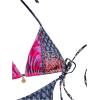 imageMakeMeChic Womens Printed 2 Piece Swimsuit Halter Triangle Bikini Set Tie Side Thong Bathing SuitMulticolor