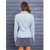 imageMakeMeChic Womens Striped Button Down Shirts Collared Long Sleeve Blouse Y2K TopsBlue