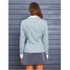 imageMakeMeChic Womens Striped Button Down Shirts Collared Long Sleeve Blouse Y2K TopsBlue and White