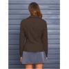 imageMakeMeChic Womens Striped Button Down Shirts Collared Long Sleeve Blouse Y2K TopsCoffee Brown