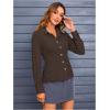 imageMakeMeChic Womens Striped Button Down Shirts Collared Long Sleeve Blouse Y2K TopsCoffee Brown