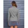 imageMakeMeChic Womens Striped Button Down Shirts Collared Long Sleeve Blouse Y2K TopsGrey