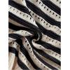 imageMakeMeChic Womens Striped Shorts Set Two Piece Outfits Knit Crochet Tank Top Matching SetBlack