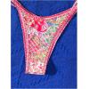 imageMakeMeChic Womens Triangle Thong Bikini Sets High Cut Swimsuit Bathing Suit SwimwearHot Pink Multicolor