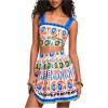 imageMakeMeChic Womens 2 Piece Vacation Outfits Floral Shirred Tank Top and A Line Mini Skirt SetsMulticolor B