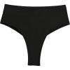 imageMakeMeChic Womens Casual High Waist Solid Bikini Bottoms Swim PantiesBlack B