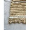 imageMakeMeChic Womens 3D Flower Crochet Micro Mini Shorts Colorblock Scallop Knit Summer ShortsBeige