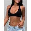 imageMakeMeChic Womens Backless Crop Tank Top Low Cut Sexy Cute Summer TopsBlack