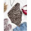 imageMakeMeChic Womens Floral One Shoulder Tank Top Ruched Asymmetrical Sleeveless Y2k TopsBrown