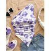 imageMakeMeChic Womens Floral One Shoulder Tank Top Ruched Asymmetrical Sleeveless Y2k TopsPurple
