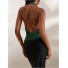 imageMakeMeChic Womens Going Out Tops Sexy Deep V Cowl Neck Blackless Sequin Halter TopDark Green