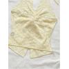 imageMakeMeChic Womens Halter Tops Slit Twist Front Backless Cute Summer Tank TopLight Yellow
