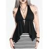 imageMakeMeChic Womens Halter Tops Y2k Going Out Cheetah Print TopBlack
