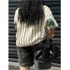 imageMakeMeChic Womens Jersey Shirts Number Graphic Oversized Y2K Tee TopsGreen