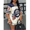 imageMakeMeChic Womens Jersey Shirts Number Graphic Oversized Y2K Tee TopsMulticolor