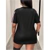 imageMakeMeChic Womens Jersey Shirts Number Graphic Oversized Y2K Tee TopsPlus Black