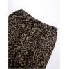 imageMakeMeChic Womens Leopard Print Pants Elastic Waist Wide Leg Straight Loose Long Trousers with PocketMulticolor