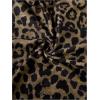 imageMakeMeChic Womens Leopard Print Pants Elastic Waist Wide Leg Straight Loose Long Trousers with PocketMulticolor