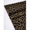 imageMakeMeChic Womens Leopard Print Pants Elastic Waist Wide Leg Straight Loose Long Trousers with PocketMulticolor