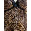 imageMakeMeChic Womens Plus Size Lace Leopard Print Dress Bell Sleeve Bow Front Dress Mini Party DressesMulticolor B