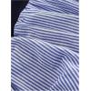 imageMakeMeChic Womens Plus Size Striped Bubble Dress Sleeveless Ruffled Bodycon Tank Mini DressesBlue