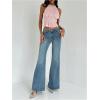 imageMakeMeChic Womens Ruffle Layered Halter Top Sleeveless Tie Back Y2K Crop TopsPink