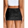 imageMakeMeChic Womens Sequin Sparkly Skirt Mini Micro Glitter Y2k Low Rise Summer SkirtBlack