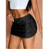 imageMakeMeChic Womens Sequin Sparkly Skirt Mini Micro Glitter Y2k Low Rise Summer SkirtBlack