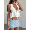 imageMakeMeChic Womens Sequin Sparkly Skirt Mini Micro Glitter Y2k Low Rise Summer SkirtBlue