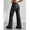 imageMakeMeChic Womens Striped Dressy Pants Straight Leg Work Office Long TrousersBlack