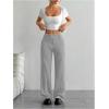 imageMakeMeChic Womens Striped Dressy Pants Straight Leg Work Office Long TrousersLight Grey