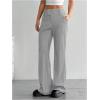 imageMakeMeChic Womens Striped Dressy Pants Straight Leg Work Office Long TrousersLight Grey