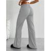 imageMakeMeChic Womens Striped Dressy Pants Straight Leg Work Office Long TrousersLight Grey