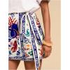 imageMakeMeChic Womens Wrap Skirt Skort Summer Linen Skirt Vacation Boho Mini Short SkirtsApricot