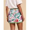 imageMakeMeChic Womens Wrap Skirt Skort Summer Linen Skirt Vacation Boho Mini Short SkirtsWhite