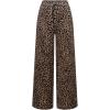 imageMakeMeChic Womens Leopard Print Pants Elastic Waist Wide Leg Straight Loose Long Trousers with PocketMulticolor
