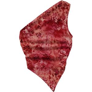 imageMakeMeChic Womens Floral One Shoulder Tank Top Ruched Asymmetrical Sleeveless Y2k TopsRed