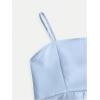 imageMakeMeChic Girls Bow Knot Sleeveless Cami Dress Elegant A Line Flared Short DressBlue